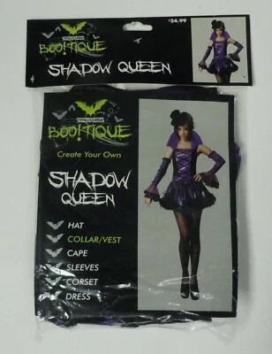 Totally Ghoul Boo!tique Chaleco Cuello Reina Sombra SOLO NUEVO Disfraz de Halloween Foto 1 de 3