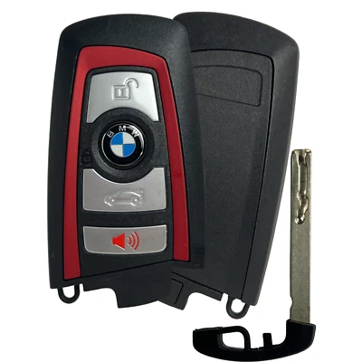 Oem BMW Smart Key Fob Remote 530i 535d 540d 550i 740e 700i Red Trim YG0HUF5767 - Image 1 of 4