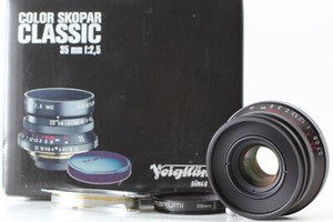 [MINT in Box + Adapter] Voigtlander Color Skopar 35mm f/2.5 Black L39 LTM JAPAN