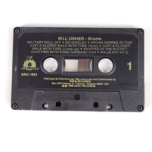 Bill Usher Drums Cassette Tape 1986 Canada Percussion Kids Records - Imagen 1 de 5