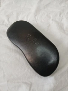 Ray-Ban Black Eyeglass Sunglass Large Hard Clamshell Glasses Case Gray lining - Picture 1 of 6
