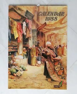 Gulf Air, Raro y Único Año 1988 Calendario, ""Las Alfombras"" Totalmente Nuevo, H. Calidad - Imagen 1 de 12