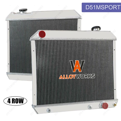 4 Row Aluminum Radiator Fit 1963-1966 Chevy C10 C20 C30 Panel K10 K20 Pickup GMC Foto 1 de 4