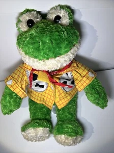 Build A Bear GRÜN lächelnder FROSCH mit Woody/Cowboy Outfit | 17 Zoll weiches Stofftier Plüsch - Bild 1 von 12