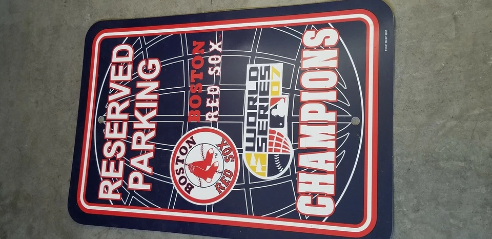 BOSTON RED SOX 2007 WORLD SERIES CHAMPIONS 11"X17" PLASTIC SIGN MLB LICENSED - Image 1 of 1