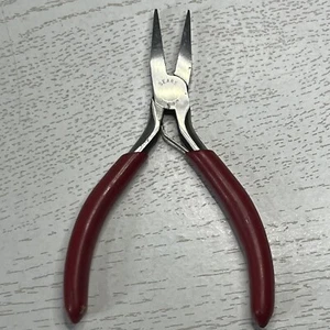 Vintage Sears 30034 4,5" breite Öffnung gefederte Nadel Nase Zange roter Griff - Bild 1 von 8