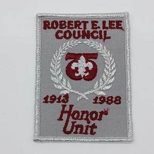 Robert E Lee Council Honor Unit 75th Anniversary Boy Scout Patch - Picture 1 of 2