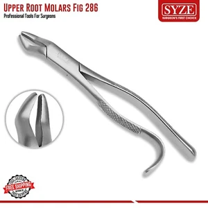 Pinza de extracción dental Fig 286 raíces superiores dientes molares tirando pinza quirúrgica - Imagen 1 de 2