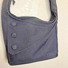 Ogio Brooklyn Women's Tablet Purse Navy Blue Canvas Crossbody Button Zipper