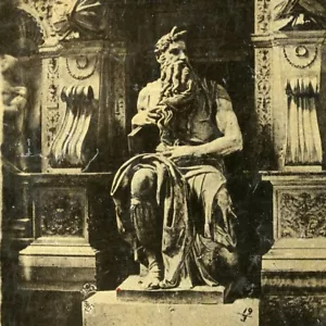 Italien Rom Roma Moses Michelangelo Statue altes Stereoview Foto 1880 - Bild 1 von 3