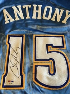 CARMELO ANTHONY Denver Nuggets Signed / Autographed Full Name Rookie Jersey PSA - Picture 1 of 10