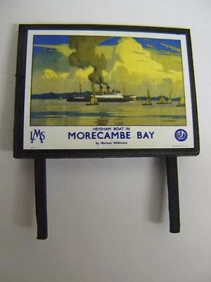 TRACKSIDE SIGNS LMS Morecambe Bay - Modellbahn Reklametafel - Spurweite N & OO