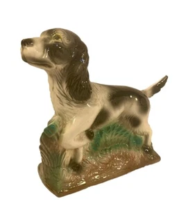 Vintage POINTER DOG PLANTER #262 Made In California cane in ceramica bianco e nero - Foto 1 di 14