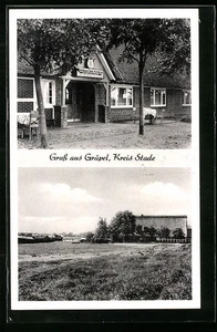 Gräpel, Ansichtskarte, Gasthaus Zum Osteblick, Teilansicht 1963  - Picture 1 of 2