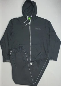 Hugo Boss Tracksuit Set 2XL / 3XL Mens Modern Fit Black Full Zip Hoodie Joggers - Picture 1 of 7