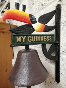 Cast Iron GUINNESS Toucan BAR Bell (My Goodness My Guinness) - Picture 1 of 3