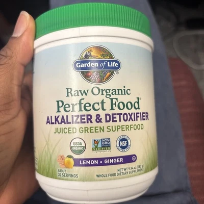 Garden of Life Perfect Food Alcalinizador Verdes Polvo Limón Jengibre 30 Porciones Foto 1 de 3