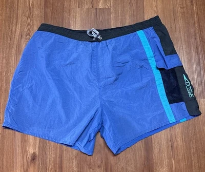 Pantalones Cortos Speedo Vintage Años 90 Estilo Retro Nylon Talla 3X Foto 1 de 4