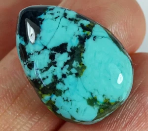27Ct Spiderweb Turquoise Cab Old Stock PMK2489 - Imagen 1 de 3