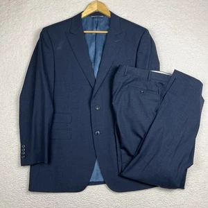 Canali Suit Mens Blue Jacket Pants 2 Piece Set EU 56 Pants 38 - Picture 1 of 14