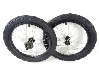 Ridgeback 16" Black Kids Bike Wheel & Tyre Set Front & Rear Nutted New WH-221-ST - Image 1 of 4