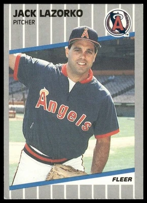 Jack Lazorko 1989 Fleer #482 California Angels - Image 1 of 2
