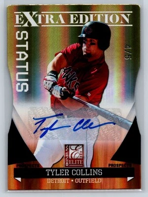 2011 Donruss Elite Extra Edition Tyler Collins #P-6 Signature Die Cut SN/5 - Image 1 of 2