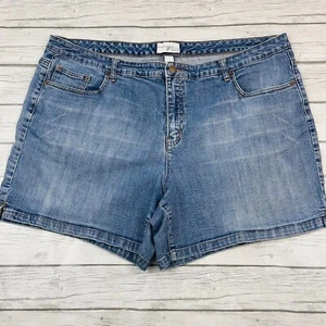 Pantalones cortos de mezclilla Venezia Jean para mujer talla grande 22, jeans de lavado medio, entrepierna de 6,5" - Imagen 1 de 2