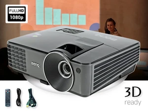 DLP Projector for Office & Home Use 3000 Lumens Full HD PC 3D Ready HDMI USB VGA - Picture 1 of 9