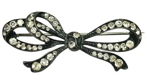 Antique Victorian Knoll & Pregizer Sterling Silver & Old Mine Cut Paste Brooch - Picture 1 of 12