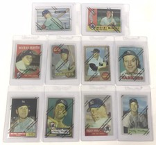 1996 TOPPS FINEST MICKEY MANTLE COMMEMORATIVE SET CARDS (10) OUT Of 18 MIX LOT