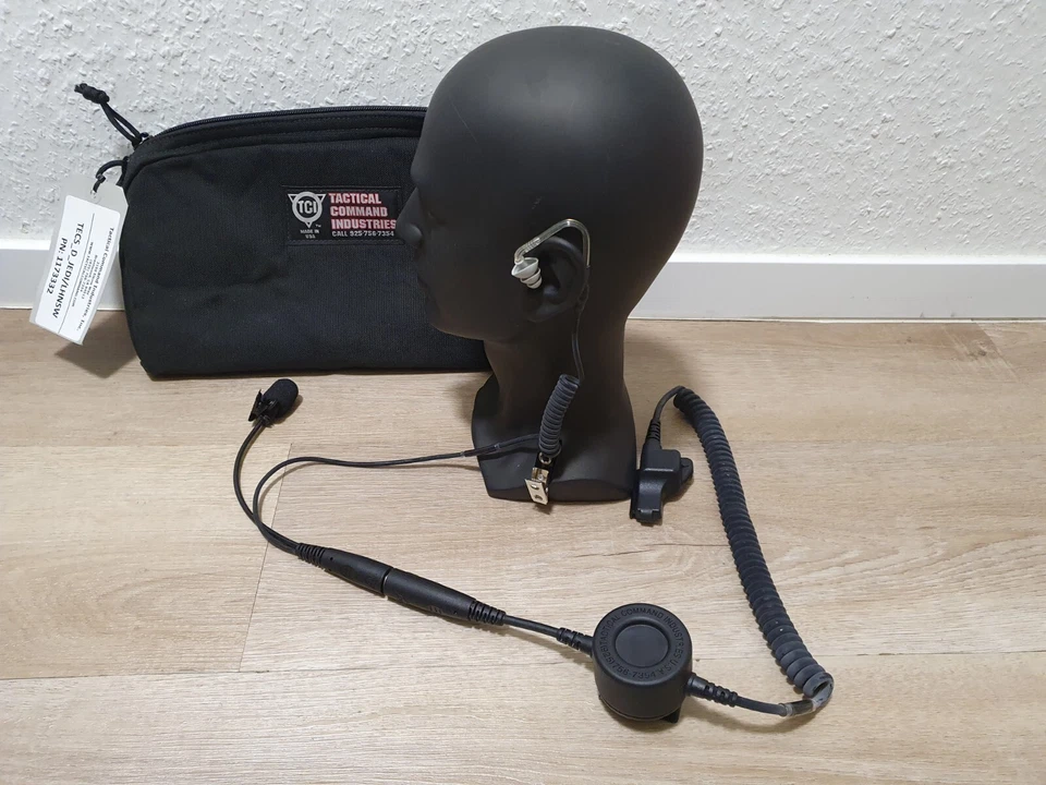 TCI Tecs Jedi Tactical PTT +InEar Headset TP120 Kopfhörer US ARMY BW Nexus Radio - Bild 1 von 4