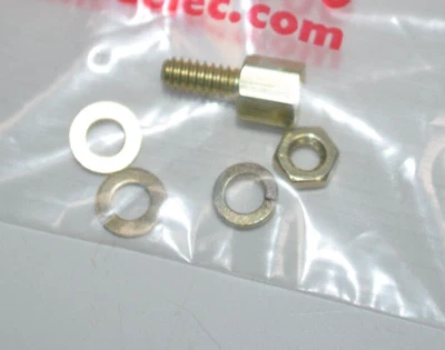 Lote de 50 juegos de tornillos Keystone Jack Pt #7229 .250" 1/4" #4-40 arandelas de enchufe Foto 1 de 2