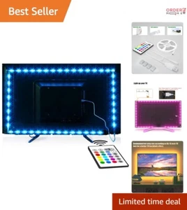 LED Strip Lights Kit 14.3ft USB Powered RGB Dimmable for TV Bias Lighting - Picture 1 of 9