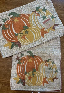 Corredor de mesa de calabaza Harvest Collections y 4 manteles individuales - Imagen 1 de 11