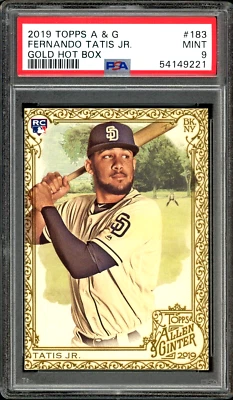 2019 Topps Allen & Ginter #183 Fernando Tatis Jr Rookie Gold Hot Box RC SP PSA 9 - Image 1 of 4