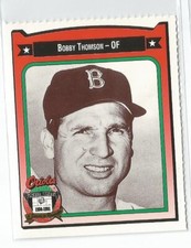 1991 Crown Coca Cola Baltimore Orioles Regional Card Bobby Thomson 1960