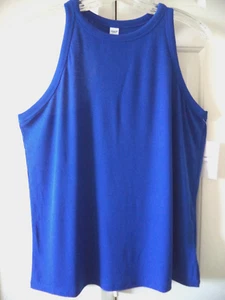Old Navy Cobalt Blue Bright Blue Lt Weight Ribbed Racerback Tank 4XL 26 28 3X 4X - Picture 1 of 5