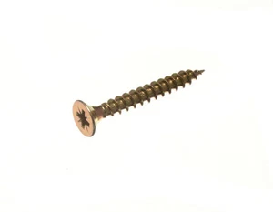 New 400 X Chip Board Screw Fixings Yzp Yellow Zinc Plated Steel 5.0 X 40 - Onest - Picture 1 of 1