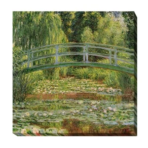 Japanese Footbridge by Monet Gallery-Wrapped Canvas Giclee Art (18 in x 18 in) - Picture 1 of 1