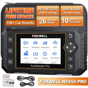 FOXWELL NT650 PRO Bidirectional ABS SRS Car OBD2 Scanner Diagnostic Scan Tool - Picture 1 of 10