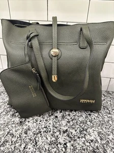 Olive Green Kenneth cole Reaction Tote shoulder bag With Mini Bag - Picture 1 of 7