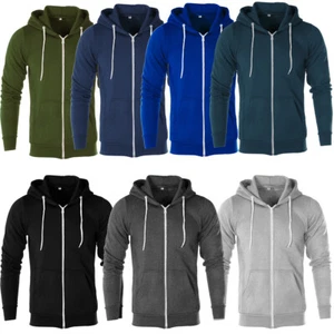 Mens Zip Up Hoodie Fleece Jumper Hooded jogging Casual Top Hoodies S TO 6XL - Picture 1 of 7