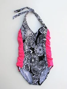 Traje de baño Traje de baño Una pieza Halter Retro Estampado Floral Agua Limpia M Nuevo sin etiquetas - Imagen 1 de 5