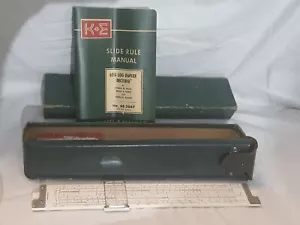 Keuffel & Esser Co. K+E Plastic Slide Rule 68-1256 In Leather Case Box Manual - Picture 1 of 4