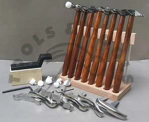 8 TEXTURIERHAMMER & 6 MINIATURPFÄHLE DESIGN UMFORMSCHMUCK METALL NACHSTOSS - Bild 1 von 8