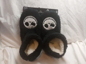 The Nightmare Before Christmas Slippery Socks Fuzzy Babba Black - Picture 1 of 5