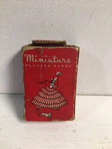 Mini mazo de juego de cartas en miniatura (mazo completo) de colección rojo tal como está - Imagen 1 de 8