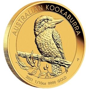 1/10 oncia moneta d'oro Australia Kookaburra 2021