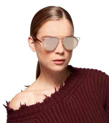 🍀CHRISTIAN DIOR TECHNO-LOGIC Copper Gold Burgundy/Light Gold Sunglasses D2X/QV  - Image 1 of 4